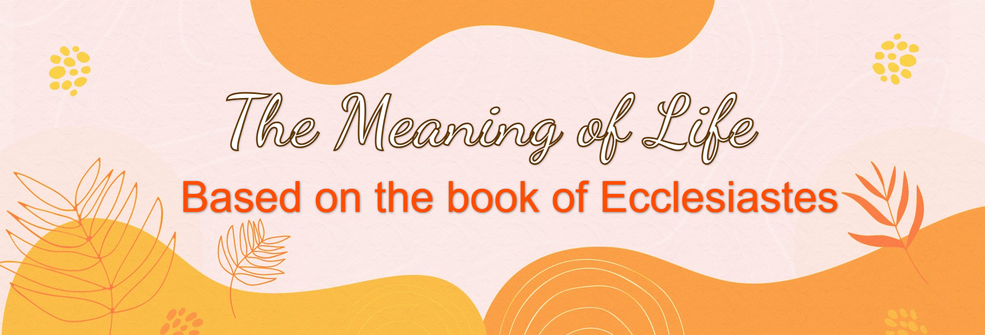 Fall Ministry Launch Orange Church Website Banner